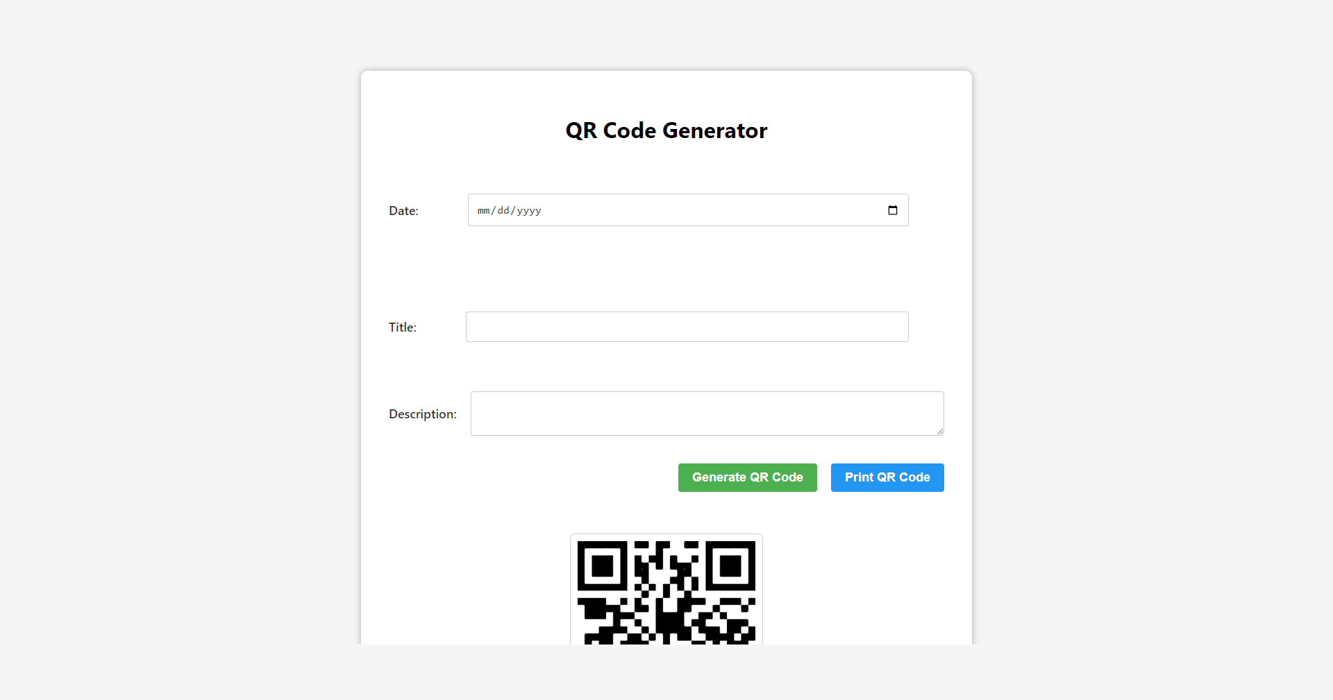 QR Generator Application